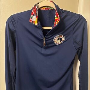 Navy Equestrian Quarter-Zip sunshirt
